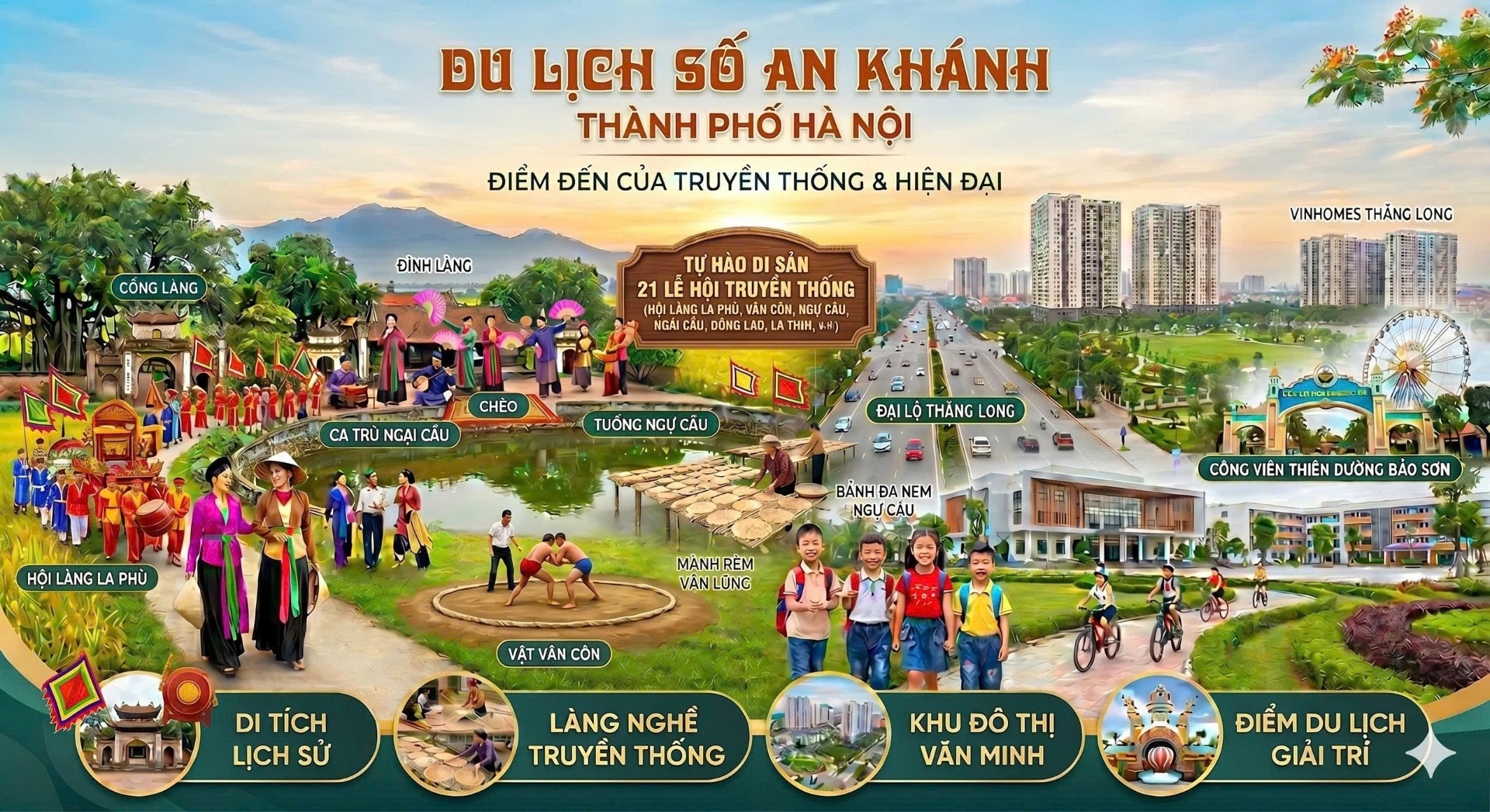 Bản đồ infographic du lịch An Khánh